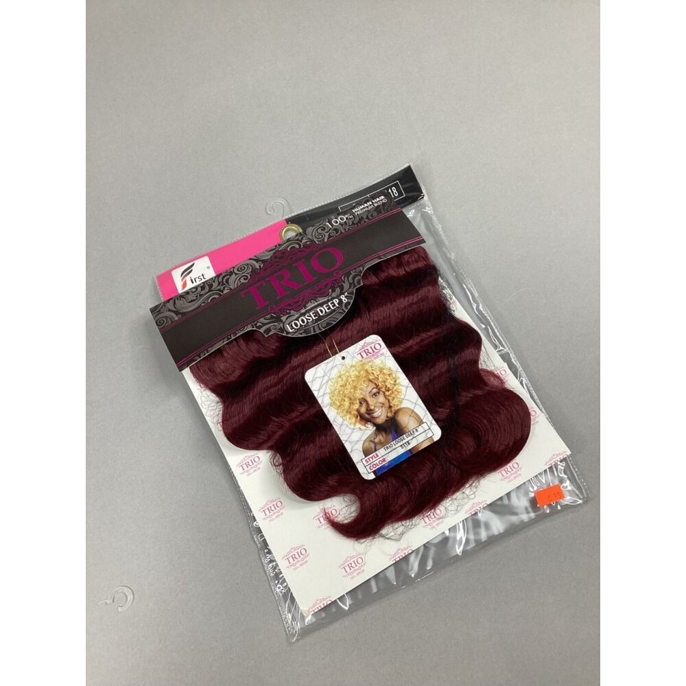 8" Trio Loose Deep Color #S118 Burgendy Blended Hair Extensions Track By First